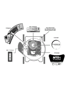 Label Map 11A-02Sb706 parts for Mtd Push Walk-Behind Mower 11A-02SB706 / 2014 from AppliancePartsPros.com