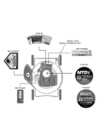 Label Map 11A-08Jc parts for Mtd Push Walk-Behind Mower 11A-08JC006 / 2010 from AppliancePartsPros.com