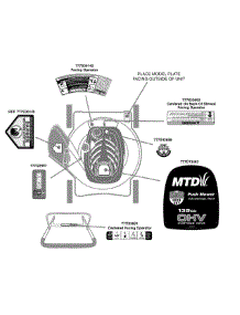 Label Map parts for Mtd Push Walk-Behind Mower 11A-08M9006 / 2009 from AppliancePartsPros.com