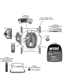Label Map parts for Mtd Push Walk-Behind Mower 11A-08MB006 / 2009 from AppliancePartsPros.com