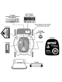 Label Map parts for Mtd Push Walk-Behind Mower 11A-41M9006 / 2009 from AppliancePartsPros.com