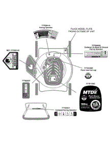 Label Map parts for Mtd Push Walk-Behind Mower 11A-50M9006 / 2009 from AppliancePartsPros.com
