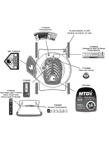 Label Map parts for Mtd Push Walk-Behind Mower 11A-50MB006 / 2009 from AppliancePartsPros.com