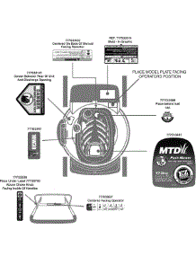 Label Map parts for Mtd Push Walk-Behind Mower 11A-54MC006 / 2009 from AppliancePartsPros.com