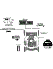 Label Map 11A-A0jc006 parts for Mtd Push Walk-Behind Mower 11A-A0JC006 / 2011 from AppliancePartsPros.com