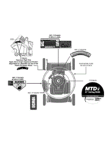 Label Map parts for Mtd Push Walk-Behind Mower 11A-A0JT706 / 2013 from AppliancePartsPros.com