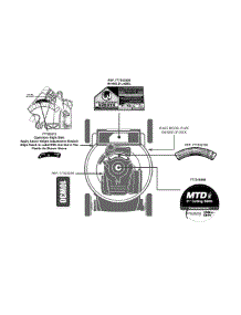 Label Map parts for Mtd Push Walk-Behind Mower 11A-A1JT706 / 2013 from AppliancePartsPros.com