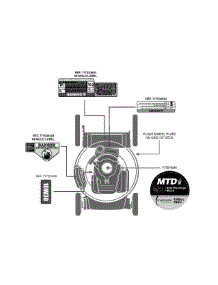 Label Map 11A-B0jc006 parts for Mtd Push Walk-Behind Mower 11A-B0JC006 / 2011 from AppliancePartsPros.com