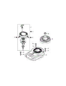 1P65b0b-1 Flywheel & Shroud parts for Mtd Push Walk-Behind Mower 11A-B0JC006 / 2012 from AppliancePartsPros.com