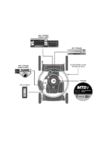 Label Map 11A-B0jc006 parts for Mtd Push Walk-Behind Mower 11A-B0JC006 / 2012 from AppliancePartsPros.com