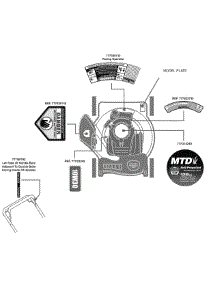Label Map 12A-26Jc006 parts for Mtd Self-Propelled Walk-Behind Mower 12A-26JC006 / 2010 from AppliancePartsPros.com