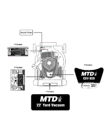 Label Map 24A-02Mp706 parts for Mtd Chipper-Shredder & Vac 24A-02MP706 / 2013 from AppliancePartsPros.com