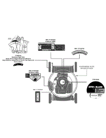 Label Map 11A-A0jc027 parts for Mtd Black Push Walk-Behind Mower 11A-A0JC027 / 2011 from AppliancePartsPros.com