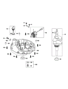 1P65b0c Crankshaft & Crankcase Cover parts for Mtd Black Push Walk-Behind Mower 11A-A0JC027 / 2012 from AppliancePartsPros.com