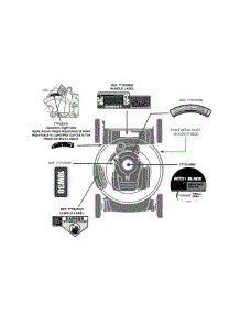 Label Map 11A-A0jt827 parts for Mtd Black Push Walk-Behind Mower 11A-A0JT827 / 2012 from AppliancePartsPros.com