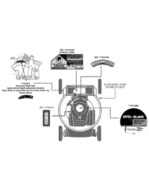 Label Map 11A-A1jc027 parts for Mtd Black Push Walk-Behind Mower 11A-A1JC027 / 2011 from AppliancePartsPros.com