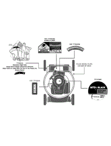 Label Map 11A-A1jc027 parts for Mtd Black Push Walk-Behind Mower 11A-A1JC027 / 2012 from AppliancePartsPros.com