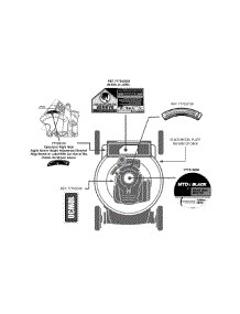 Label Map 11A-A1jt827 parts for Mtd Black Push Walk-Behind Mower 11A-A1JT827 / 2012 from AppliancePartsPros.com