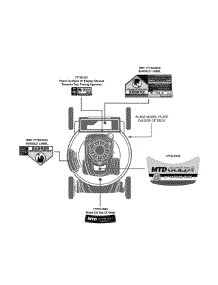Label Map 11A-B22q704 parts for Mtd Gold Push Walk-Behind Mower 11A-B22Q704 / 2011 from AppliancePartsPros.com