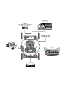 Label Map 11A-B22q704 parts for Mtd Gold Push Walk-Behind Mower 11A-B22Q704 / 2012 from AppliancePartsPros.com
