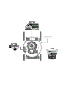 Label Map 11A-B23t704 parts for Mtd Gold Push Walk-Behind Mower 11A-B23T704 / 2013 from AppliancePartsPros.com