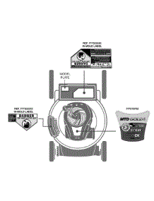Label Map parts for Mtd Gold Push Walk-Behind Mower 11A-B23T704 / 2014 from AppliancePartsPros.com