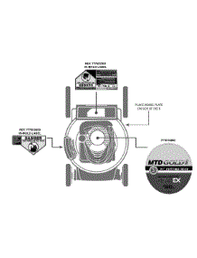 Label Map 11A-B26m004 parts for Mtd Gold Push Walk-Behind Mower 11A-B26M004 / 2012 from AppliancePartsPros.com