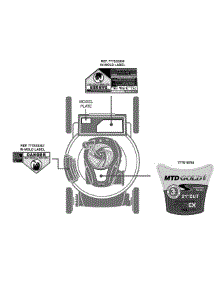Label Map parts for Mtd Gold Push Walk-Behind Mower 11A-B2BN704 / 2014 from AppliancePartsPros.com