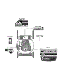 Label Map 11A-B2j1704 parts for Mtd Gold Push Walk-Behind Mower 11A-B2J1704 / 2012 from AppliancePartsPros.com