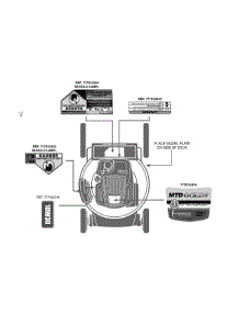 Label Map 11A-B2m7004 parts for Mtd Gold Push Walk-Behind Mower 11A-B2M7004 / 2011 from AppliancePartsPros.com