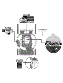 Label Map 12Agb26g704 parts for Mtd Gold Self-Propelled Walk-Behind Mower 12AGB26G704 / 2012 from AppliancePartsPros.com