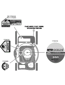 Label Map Mtd Gold parts for Mtd Gold Self-Propelled Walk-Behind Mower 12AV569R004 / 2009 from AppliancePartsPros.com