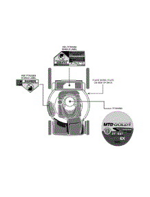 Label Map 12Avb26n704 parts for Mtd Gold Self-Propelled Walk-Behind Mower 12AVB26N704 / 2013 from AppliancePartsPros.com