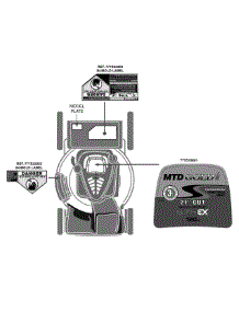 Label Map 12Avb2bg704 parts for Mtd Gold Self-Propelled Walk-Behind Mower 12AVB2BG704 / 2014 from AppliancePartsPros.com