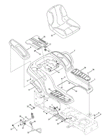 Fender & Seat Assembly parts for Mtd Gold Lawn Tractor 13AA625P004 / 2009 from AppliancePartsPros.com