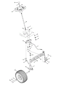 Steering & Front Axle Assembly parts for Mtd Gold Lawn Tractor 13AA625P004 / 2009 from AppliancePartsPros.com
