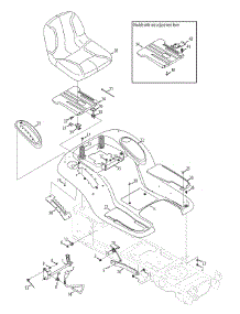 Seat & Fender parts for Mtd Gold Lawn Tractor 13AA925P004 / 2010 from AppliancePartsPros.com