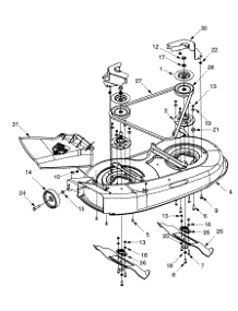 Deck Assembly (Three Bolt-Blade) parts for Mtd Gold Lawn Tractor 13AC450F382 / 1997 from AppliancePartsPros.com