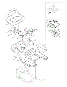 Seat & Fender Assembly parts for Mtd Gold Lawn Tractor 13AJ771G204 / 2008 from AppliancePartsPros.com