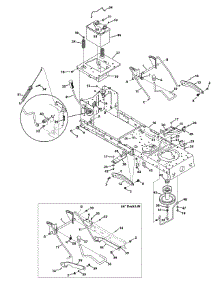 Frame And Pto Lift parts for Mtd Gold Lawn Tractor 13AJ795G004 / 2009 from AppliancePartsPros.com