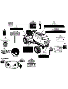 Label Map J795g parts for Mtd Gold Lawn Tractor 13AJ795G204 / 2008 from AppliancePartsPros.com