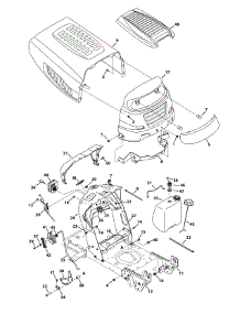 Hood & Grille parts for Mtd Gold Lawn Tractor 13AJ795S004 / 2012 from AppliancePartsPros.com
