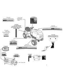 Label Map Mtd Gold 46 Inch parts for Mtd Gold Lawn Tractor 13AL771T004 / 2010 from AppliancePartsPros.com