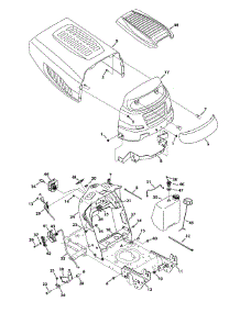 Hood parts for Mtd Gold Lawn Tractor 13AL795S004 / 2015 from AppliancePartsPros.com