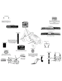 Label Map 13Al795s004 parts for Mtd Gold Lawn Tractor 13AL795S004 / 2015 from AppliancePartsPros.com