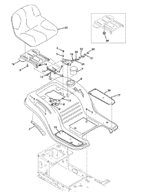 Seat And Fender parts for Mtd Gold Lawn Tractor 13AL795S004 / 2015 from AppliancePartsPros.com