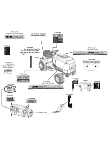 Label Map Mtd Gold 46 Inch parts for Mtd Gold Lawn Tractor 13AL795T004 / 2010 from AppliancePartsPros.com