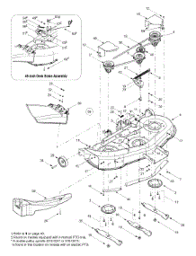 Deck Assembly "H" parts for Mtd Gold Lawn Tractor 13AT618H300 / 2003 from AppliancePartsPros.com