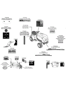 Label Map 13Ax771s004 parts for Mtd Gold Lawn Tractor 13AX771S004 / 2011 from AppliancePartsPros.com