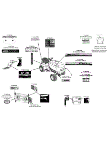 Label Map 13Ax771s004 parts for Mtd Gold Lawn Tractor 13AX771S004 / 2012 from AppliancePartsPros.com